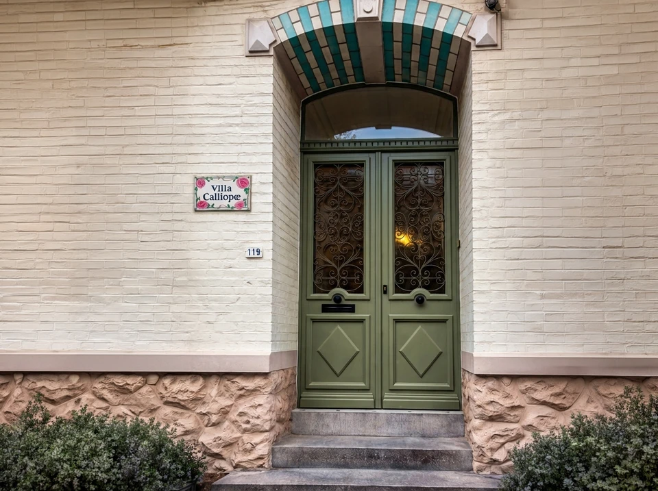 Atelier de menuiserie int&eacute;rieur avec artisan en &eacute;quipement de s&eacute;curit&eacute; travaillant sur &eacute;tabli